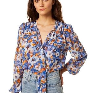 MISA Ceyla Top in Blue Pansy